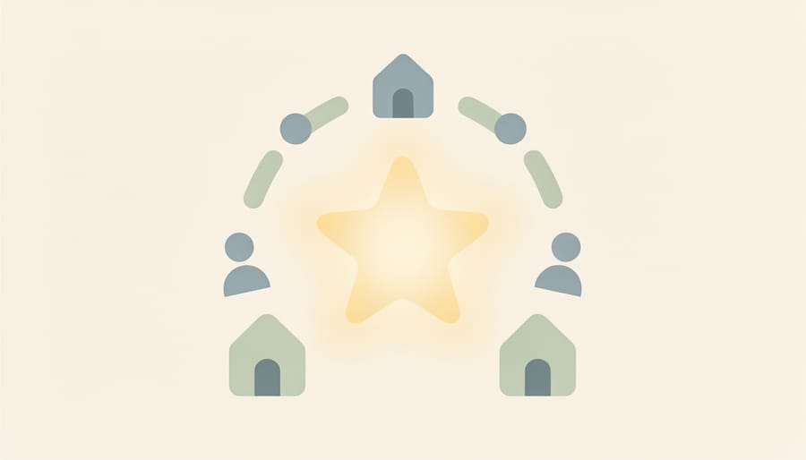 Caregiver’s hand holding a star-shaped light representing a nurturing daycare atmosphere